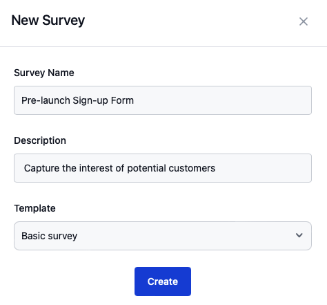 Create a Survey