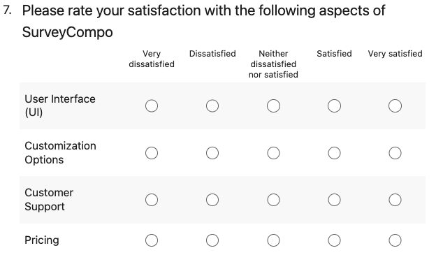 Input - Likert Matrix