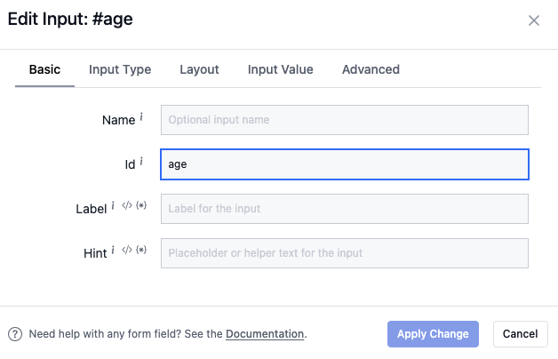 Tutorial - Input Identifiers Visual Editor