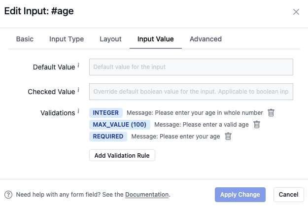 Tutorial - Validation Visual Editor